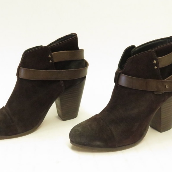 Rag & Bone Harrow Ankle Boot Dark Burgundy Brown - Picture 3 of 8